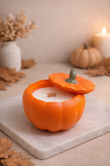 Kokulu Balkabağı Dekoratif Mum