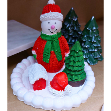 Noel Baba Dekorlu YılBaşı Seti -Tabak DAHİL